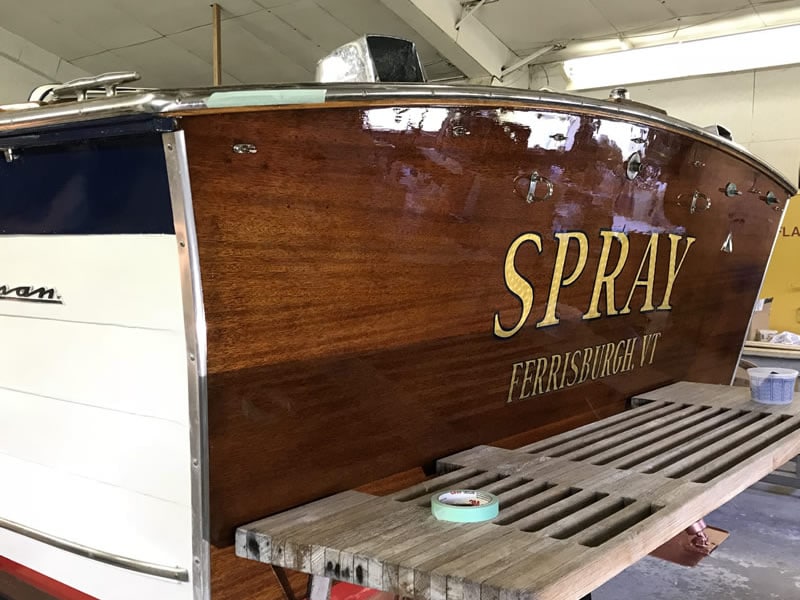 Varnish Work by Darling's Boatworks of VT and Lake Champlain